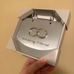 With This Ring I Thee Wed silver photo flip album